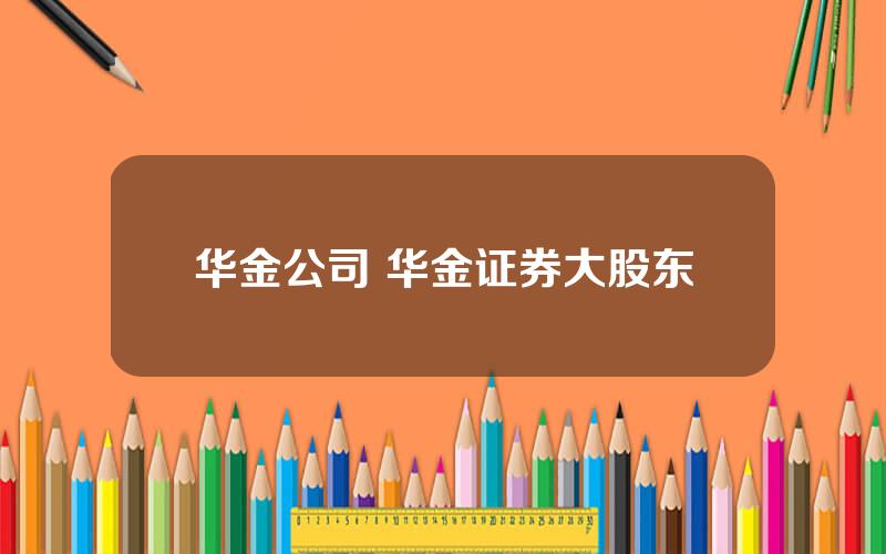 华金公司 华金证券大股东